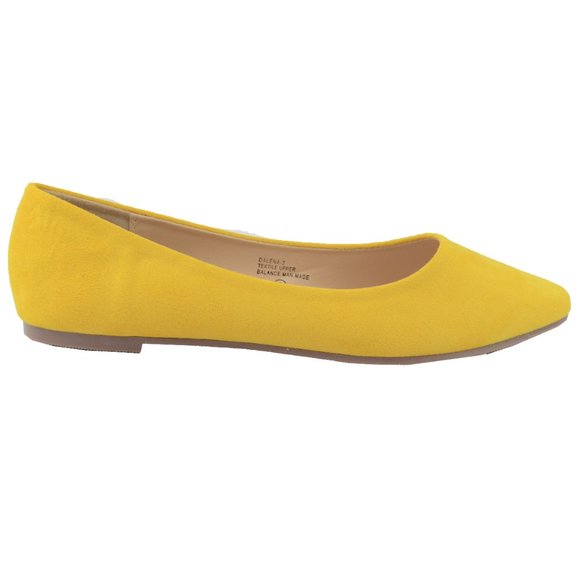 Chase + Chloe Shoes - YELLOW BALLET FLATS
